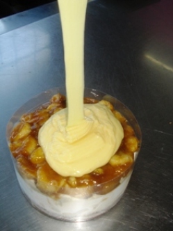 Bananas Foster while topping